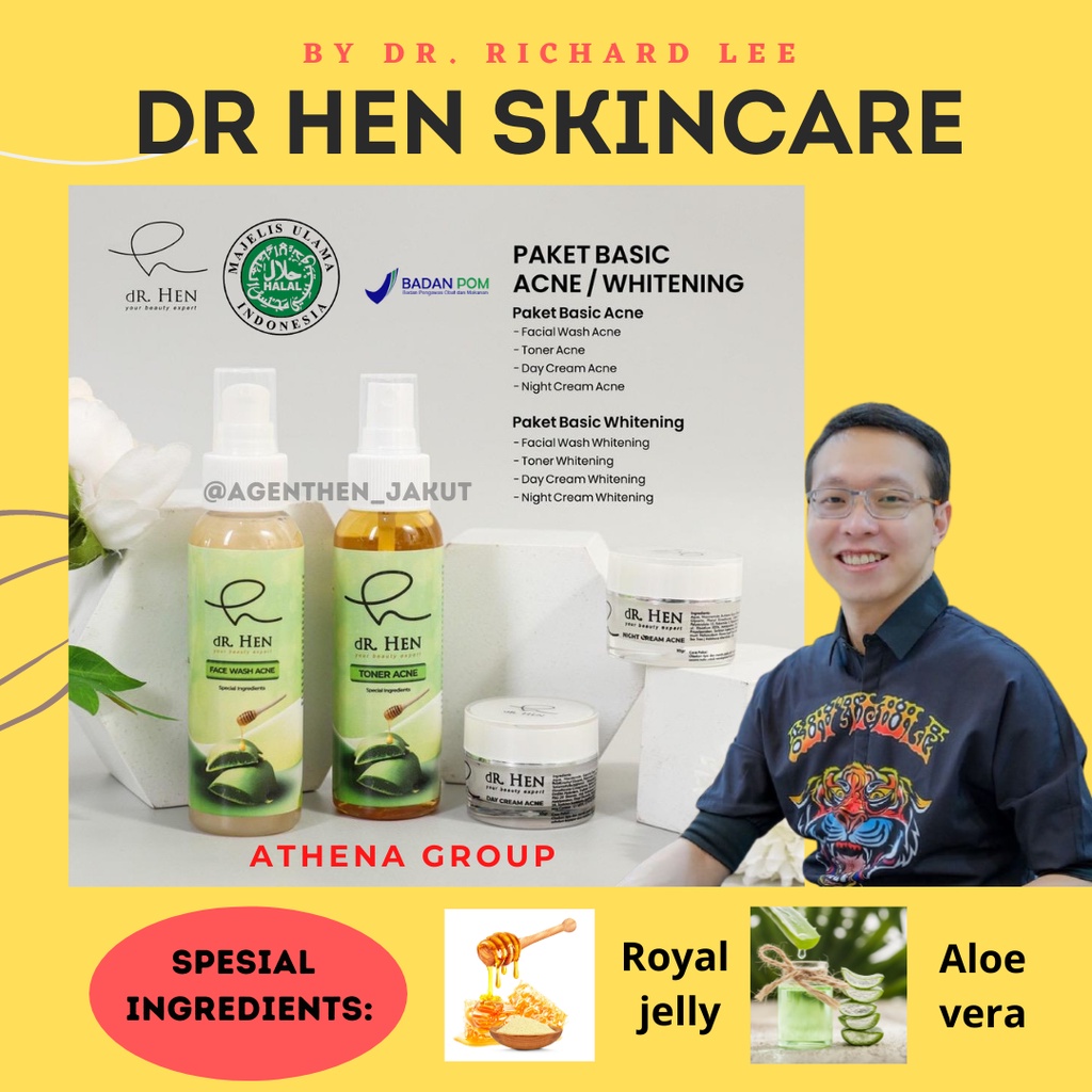 DR HEN PAKET BASIC ACNE / WHITENING DR RICHARD LEE (By Athena Skincare)