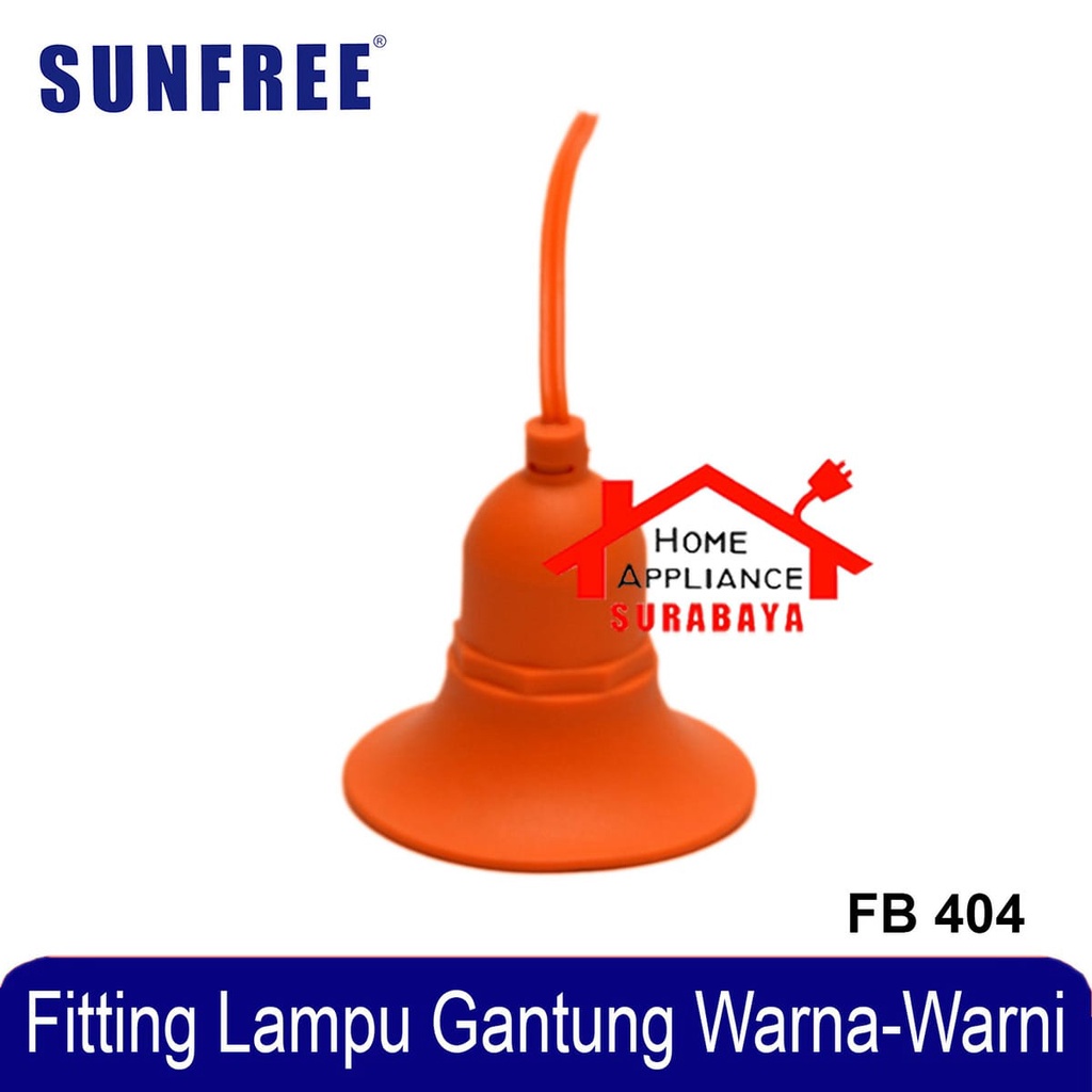 Fitting Lampu Gantung Karet Waterproof - Anti Air E27 SUNFREE FB-404 / FB404