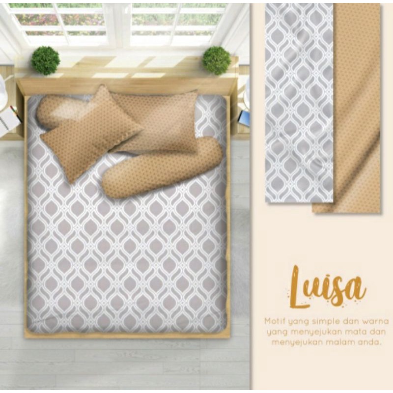 sprei my love  ukuran king 180x200x30 (sprei karet)motif luisa