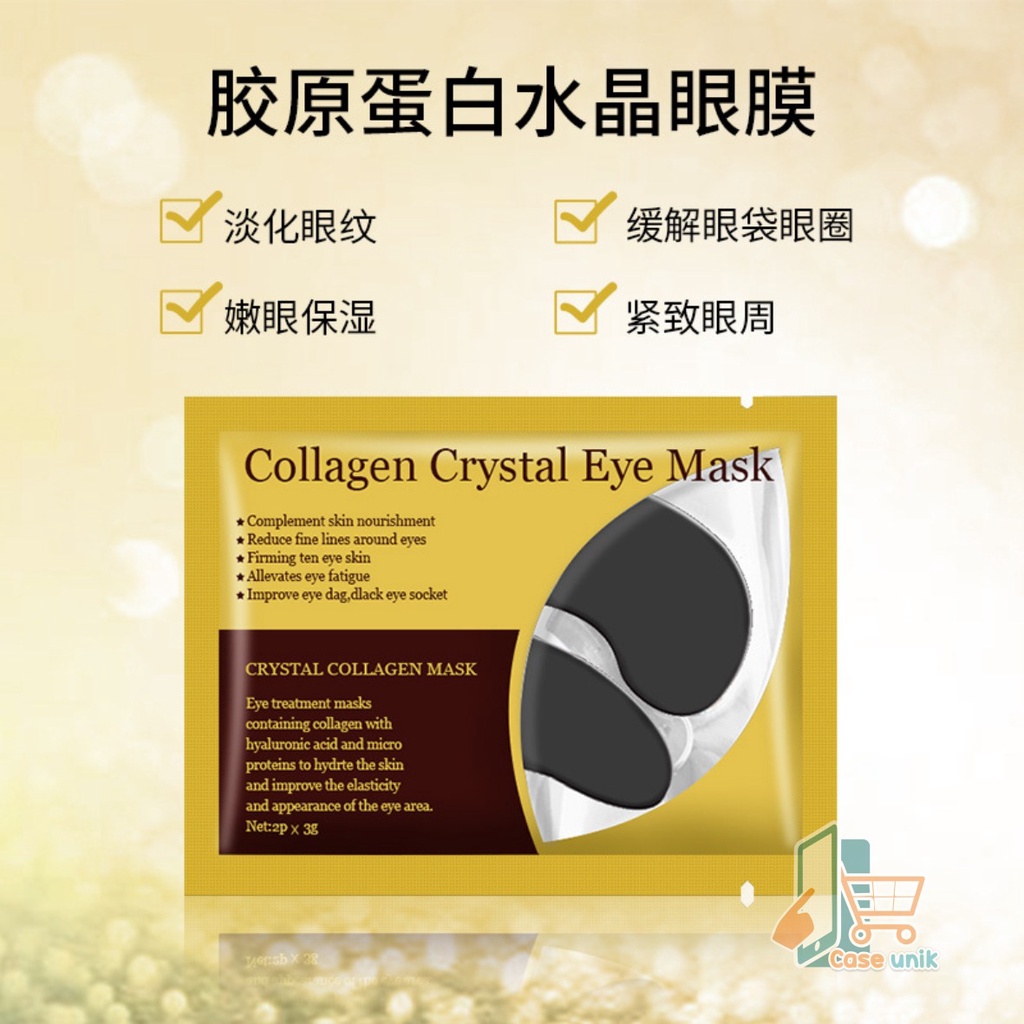 RT24 MASKER MATA CRYSTAL COLLAGEN GEL EYE MASK GOLD MOISTURIZING ANTI AGING PENGHILANG KANTUNG MATA PANDA CS3544