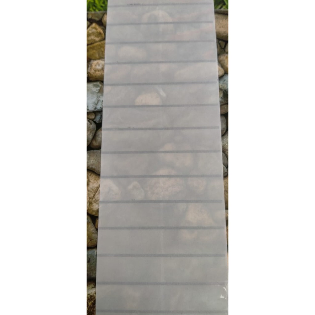 

Stiker Label Nama Name Sticker Waterproof Anti Air TRANSPARAN