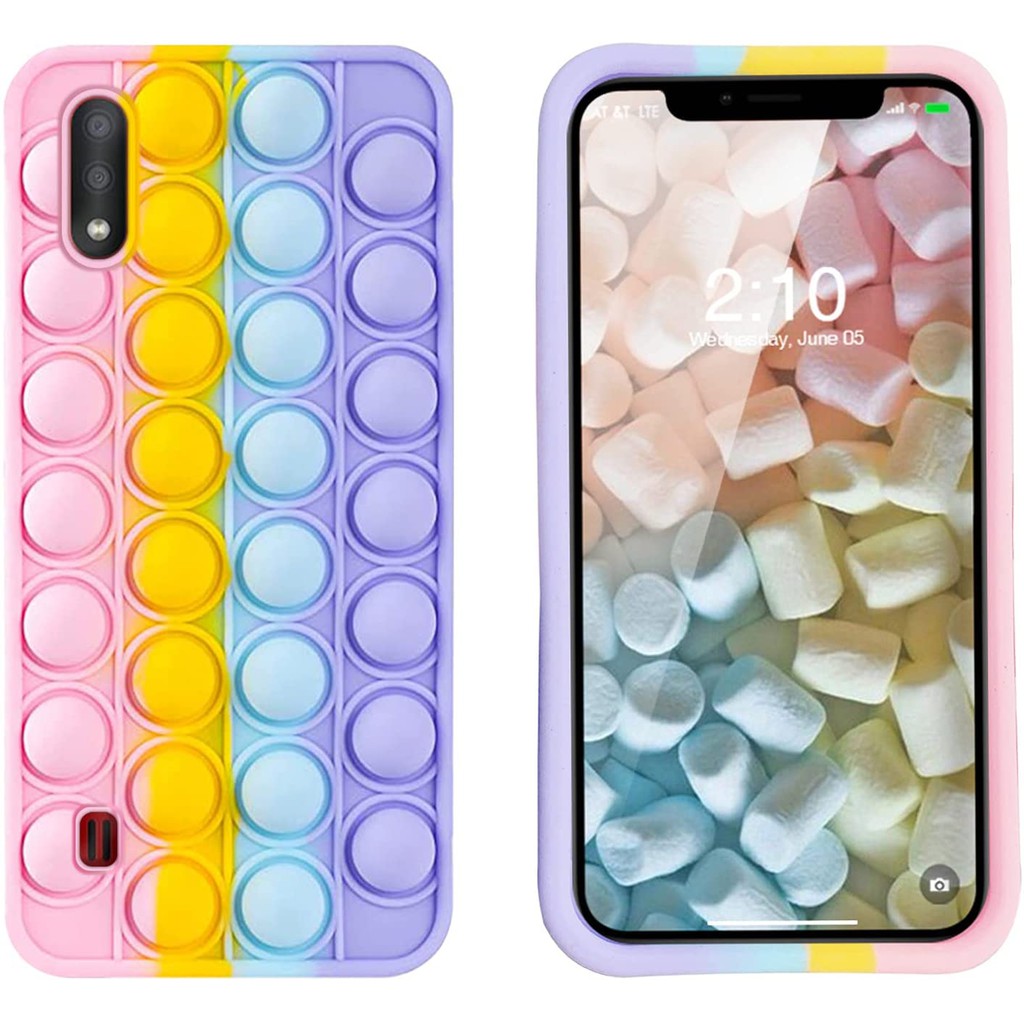 POP IT Rainbow Silicone Case Samsung A32 4G A52 A52S A71 A72 A31 A51 A30S A50S A50 A70 S20 FE A12 M1