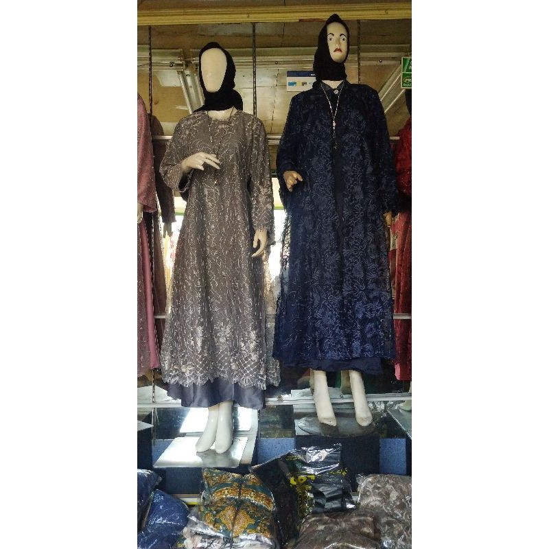 gamis pesta jumbo / gamis pesta terbaru / gamis kondangan / baju pesta satin / baju pesta muslimah