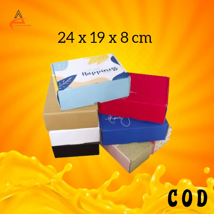 

B0x 24x19x8 cm kardus kerdus hampers baju hadiah kado oleh oleh giftbox kemasan kado aksesoris make up ready