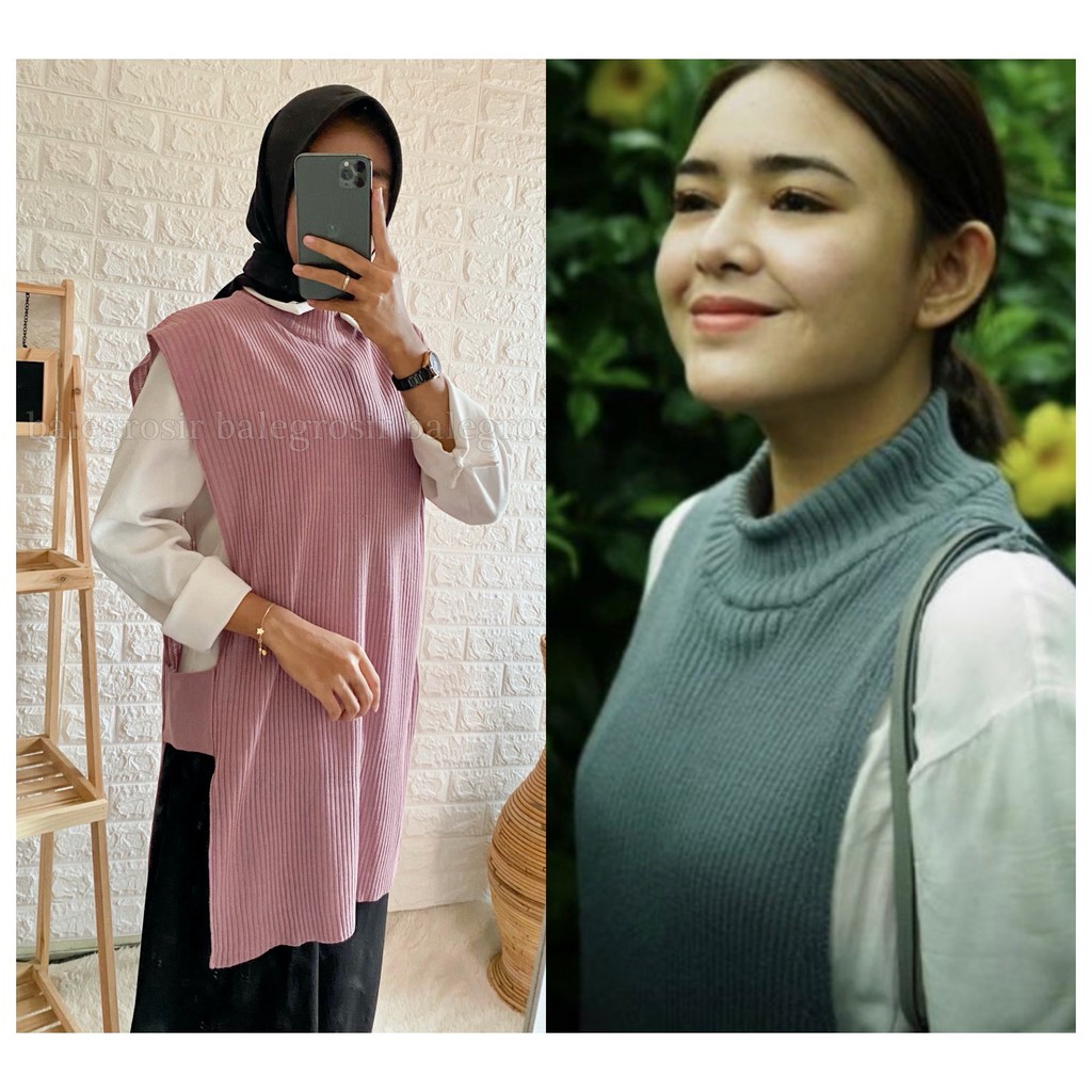 [COD] Vest andin Rompi Rajut Outer rompi vest salur