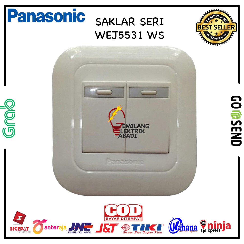 SAKLAR MINIMALIS SAKLAR SERI / SAKLAR DOUBLE WEJ5531 WS PANASONIC