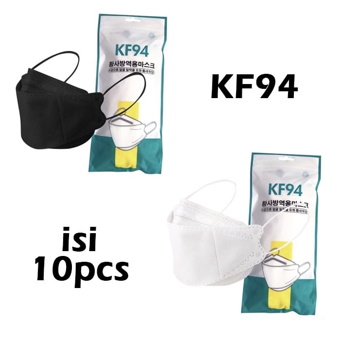 Masker KF94 Korea 4 ply isi 10 pcs / Masker KF 94 Putih Disposable Mask ORIGINAL