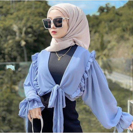 OUTER TERBARU - RUFFLE CROP