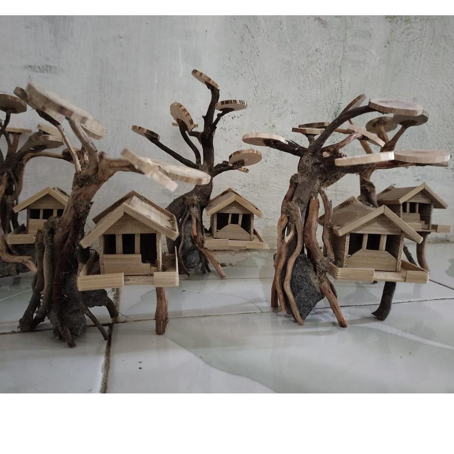 TERBARU 2.2 Akar Kayu Rasamala - Miniatur Bonsai Rumah Pohon Aquascape Hardscape new