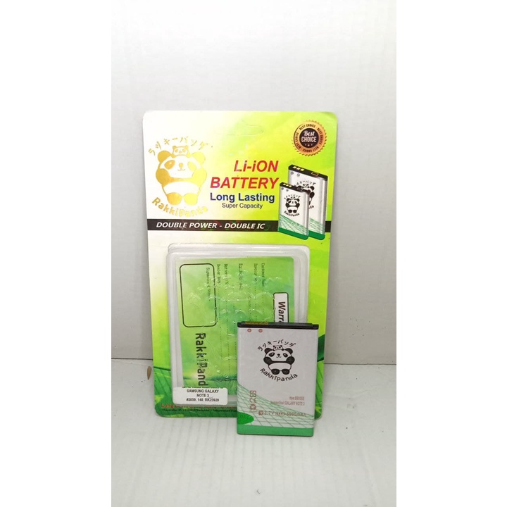 BAT BATERAI BATRE BATTERY DOBEL POWER IC  RAKKIPANDA SAMSUNG NOTE 3 / B8000BE