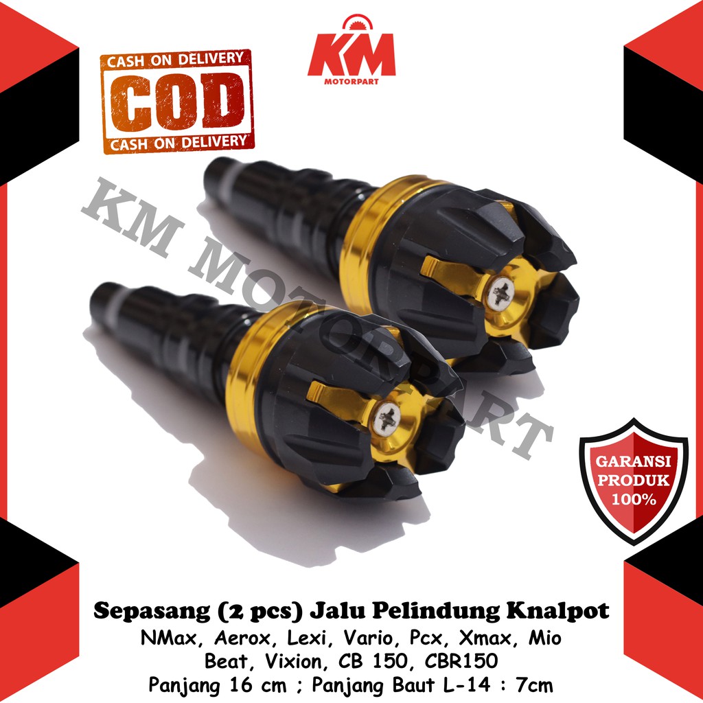 2 Pcs Jalu Pelindung Knalpot Aerox Nmax Lexi Vario PCX 150 Xmax Mio Beat Vixion CB150 CBR150 ADV dll