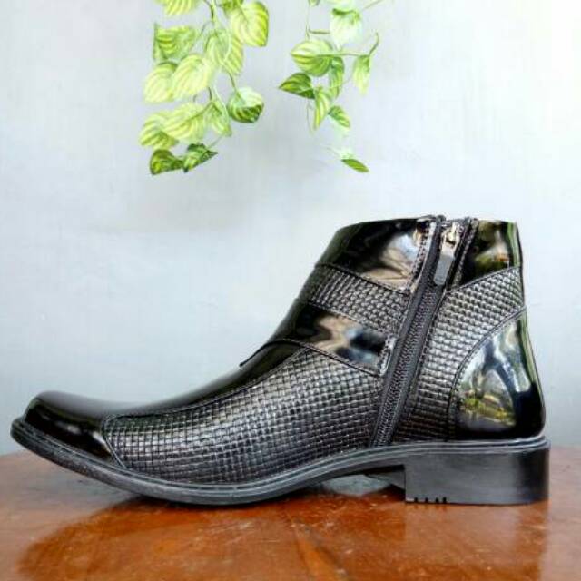 MANDIENS Sepatu Boot Kulit Asli Original BJ.383 PDH Polri MEDALI Export Quality