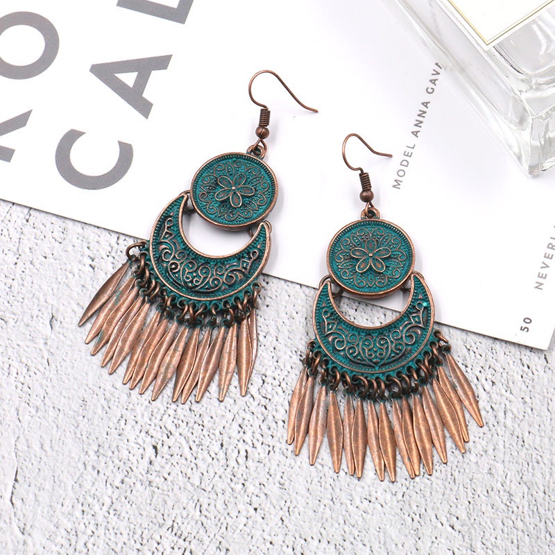 2022 Anting Gantung Boho Vintage Dengan Rumbai Sequin Untuk Wanita