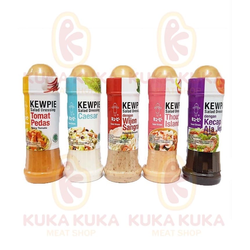 

Kewpie Salad Dressing 200ml/Wijen Sangrai/Tomat Pedas/Thousand Island/Caesar/Kecap ala jepang