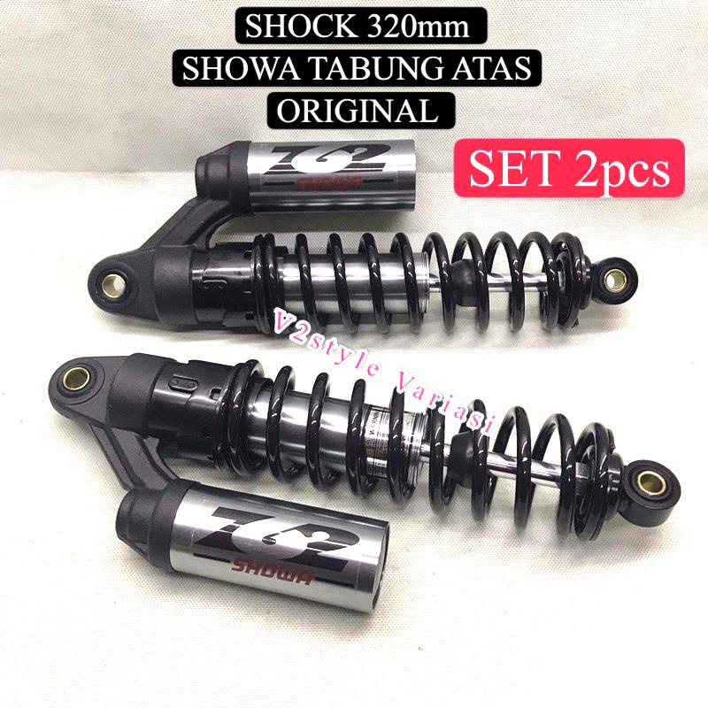 SET SEPASANG SHOCK TABUNG ATAS 320MM SHOCKBREAKERS ASLI ORIGINAL SHOWA BLACK SERIES 320 MM SHOK SOK 