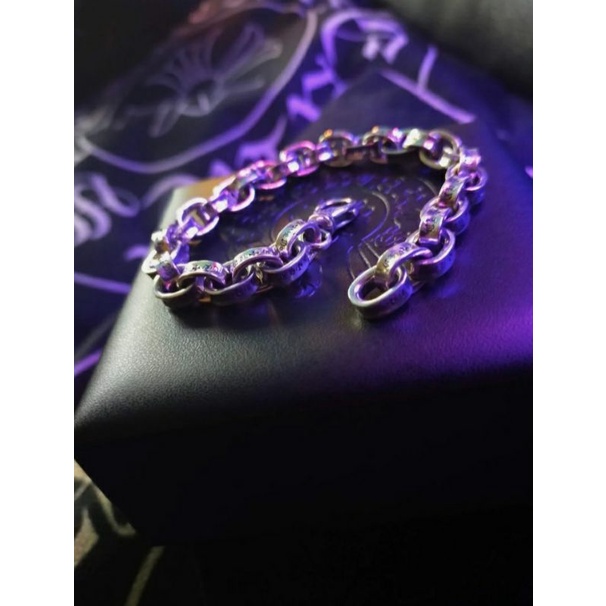 HYPER SALE BNWT Kerajinan Handmade Gelang Chrome Hearts CH Classic Wristlet S925 Polished Mature Uni