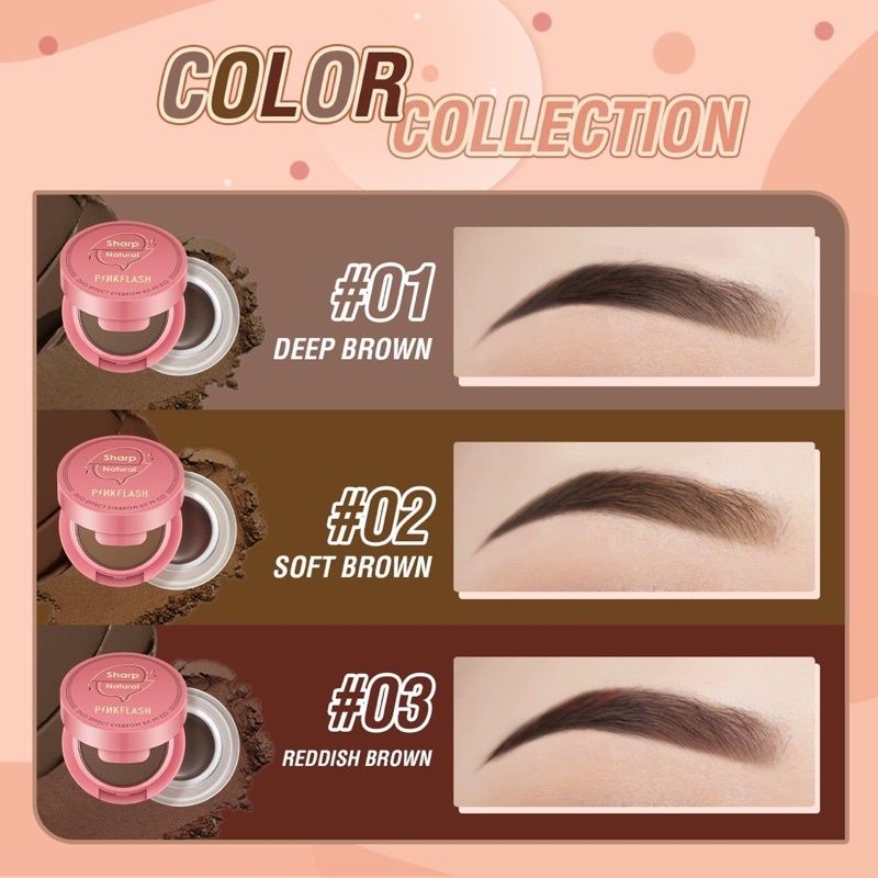 (BPOM) PINKFLASH EYEBROW GEL&amp; POWDER