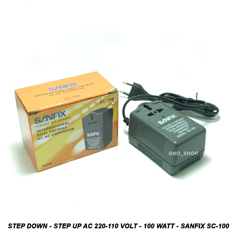 Step Down - Step Up AC 220-110 Volt - 100 Watt - Sanfix SC-100