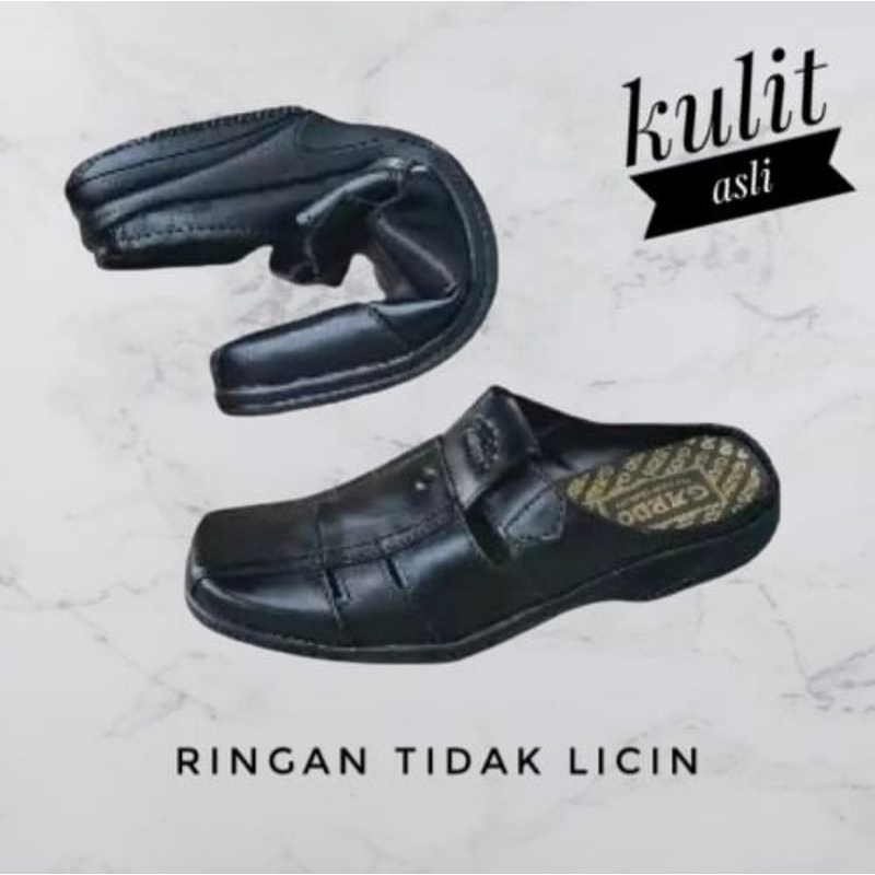 Sepatu sandal pria /selop pria kulit /sandal sepatu /sepatu slip on / bisa cod / bayay ditempat