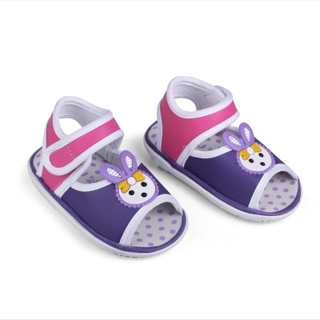 sandal anak perempuan bunyi dan ringan SLC UNGU PINK