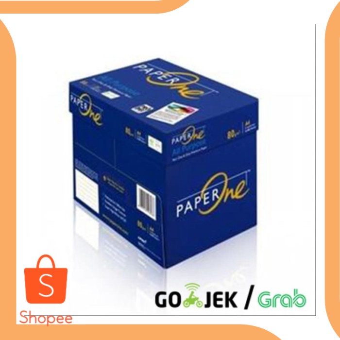 

PAPER ONE KERTAS HVS 80GR A4 GOSEND GRAB INSTAN ONLY KERTAS FOTOCOP