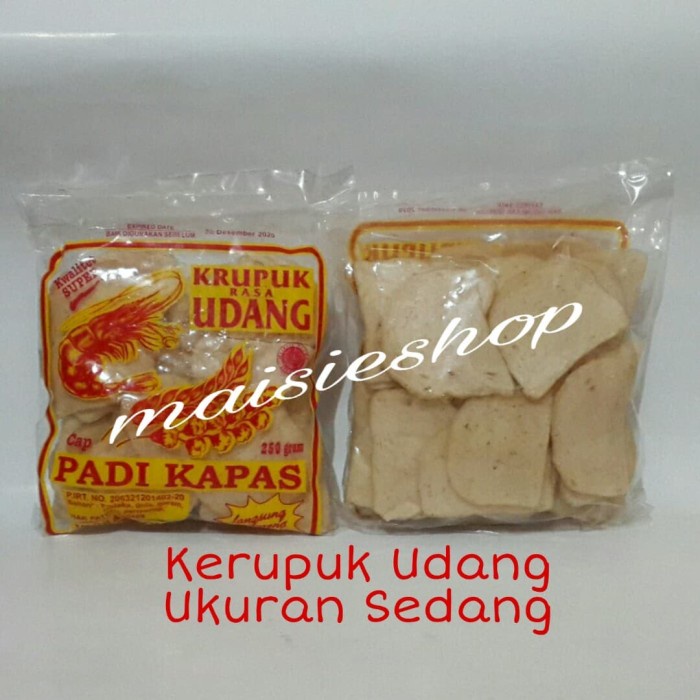 

TERBARU Kerupuk Udang Ukuran Sedang Cap Padi Kapas Asli Indramayu 250 gr