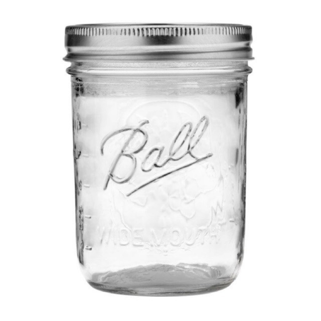 Ball Mason Jar Pint Wide Mouth 473 Ml 16oz Wadah Penyimpanan Makanan Shopee Indonesia