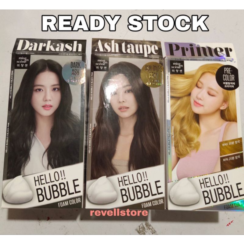 Mise En Scene Hello Bubble Dark Ash Taupe Primer Hair Color Korea Cat Rambut