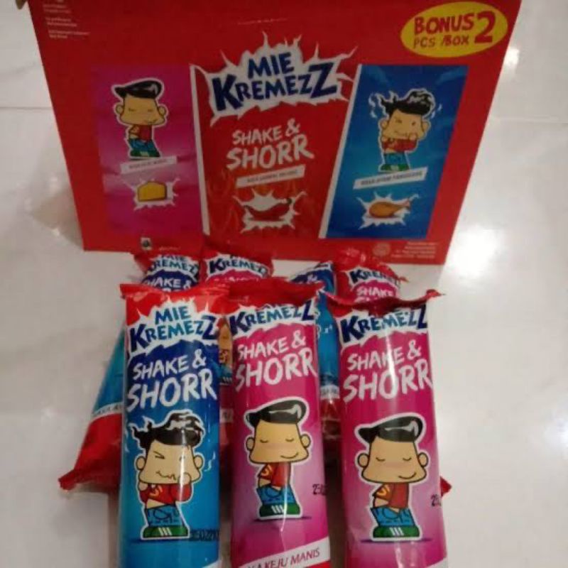 Jual Mie Kremezz Shakeandshorr Tersedia Kemasan 500an 1box 1000an Per Box Shopee Indonesia 1660