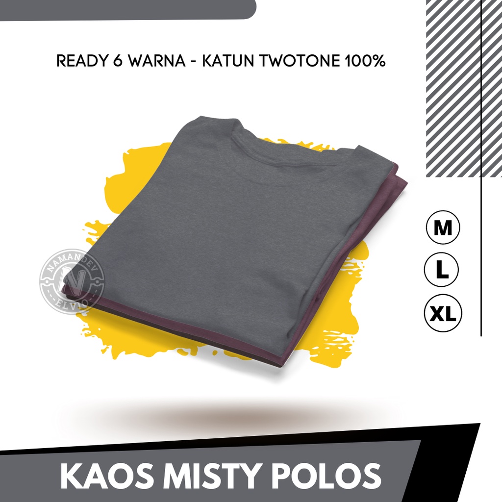 BAJU KAOS T SHIRT ATASAN PAKAIAN DISTRO PRIA WANITA DEWASA MURAH POLOS MISTY