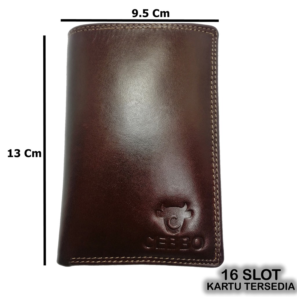 Dompet Kulit Asli Model Berdiri 3/4 Dompet Pria Bahan Kulit Sapi