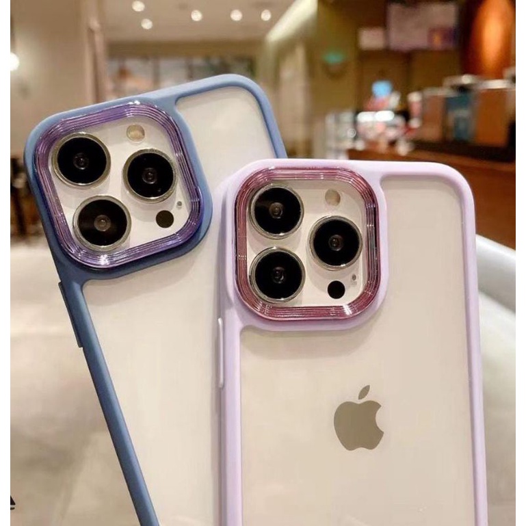 CASE IPHONE 13 12 11 PRO MAX XR X XS 7 8 PLUS 7+ 8+ SOFTCASE  CANDY BENING CHROME TRANSPARAN