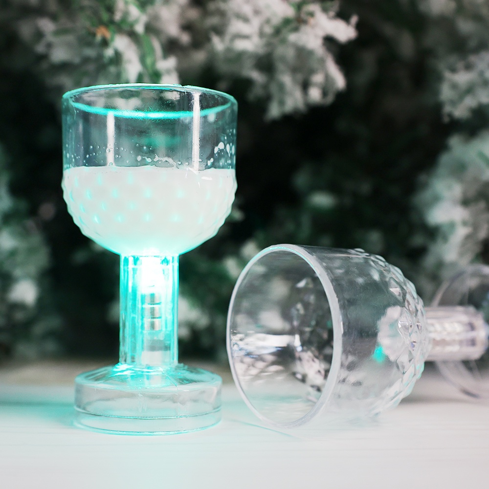 Gelas Wine / Bir 50ml Bentuk Nanas Dengan Lampu Led Warna-Warni Untuk Bar / Pesta
