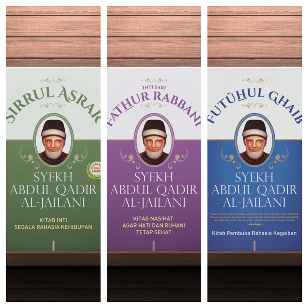 Paket Buku Sirrul Asrar Fathur Robbani Futuhul Ghoib - Syekh Abdul Qadir Jailani - Qaf