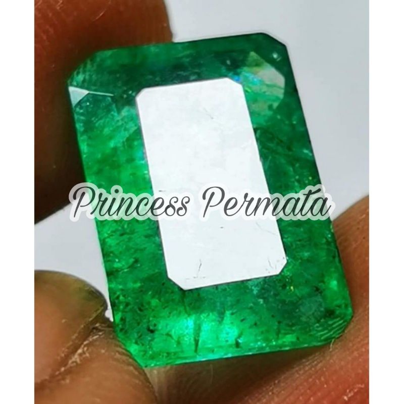 Batu Permata Natural Emerald Beryl Zamrud Colombia Octagon