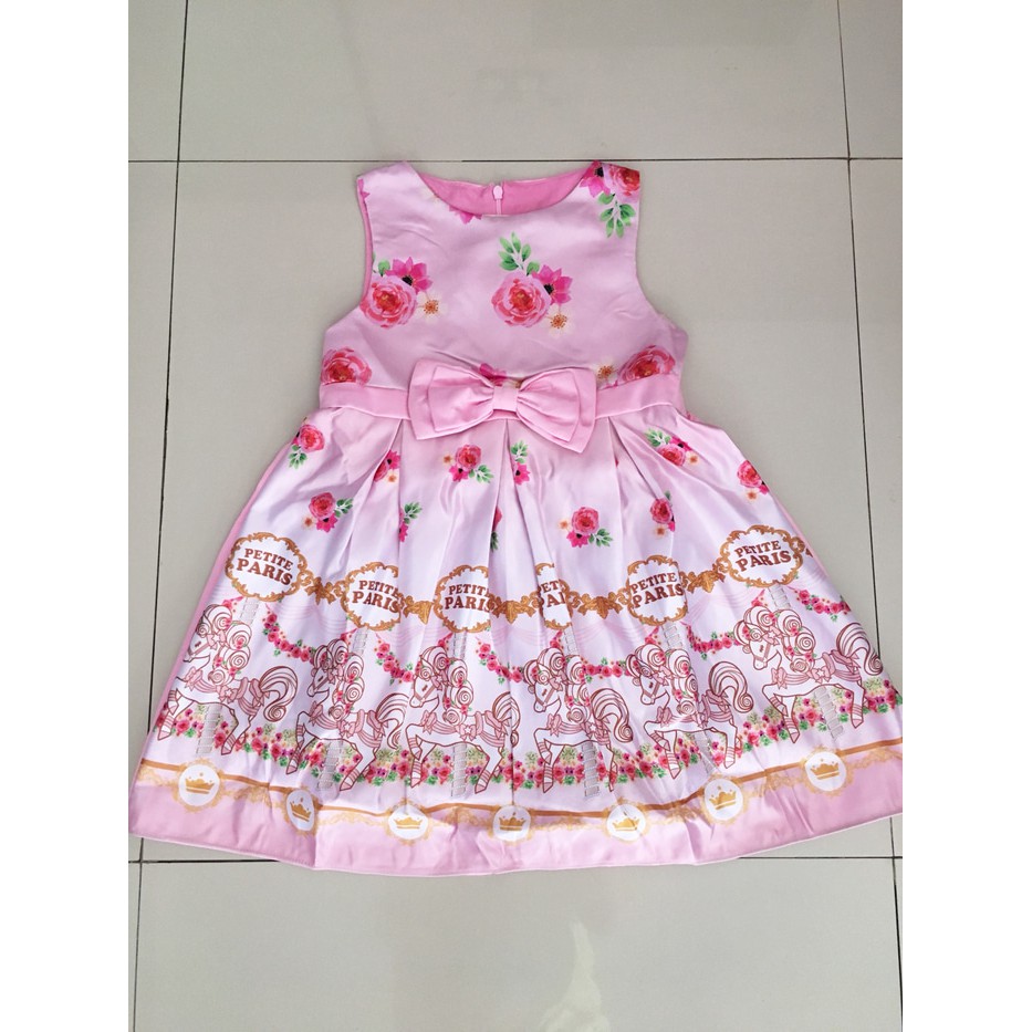 Dress ANAK Flowkids Petite Paris Pink  Baju Anak Murah LE