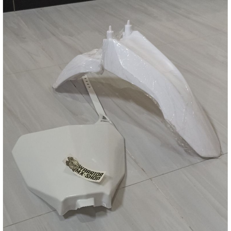 spakbor supermoto crf65/110 minimoto set papan nomor crf250 Putih