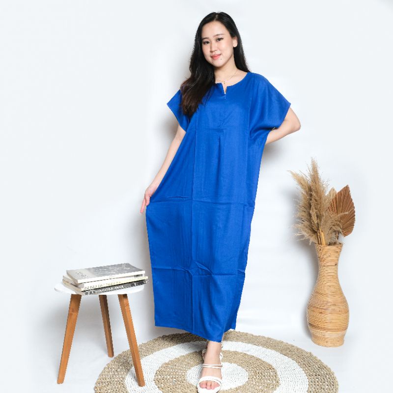 Daster busui bali habel rayon premium panjang semata kaki resleting-B3