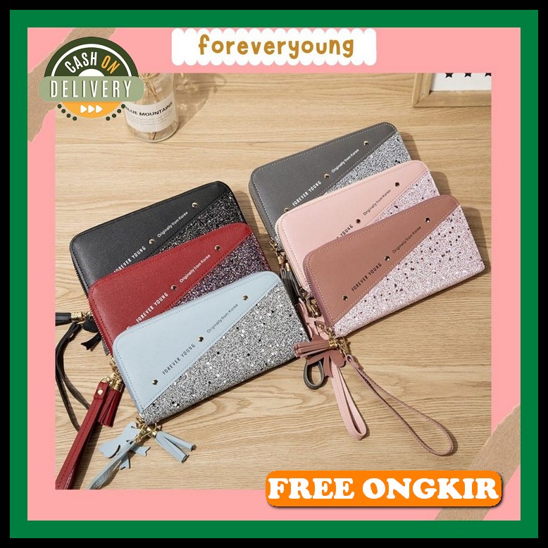 Dompet Kecil Wanita Korea Premium Import Kulit Pesta Mewah Branded Veta Asli Fashion Abg Slot Kartu 