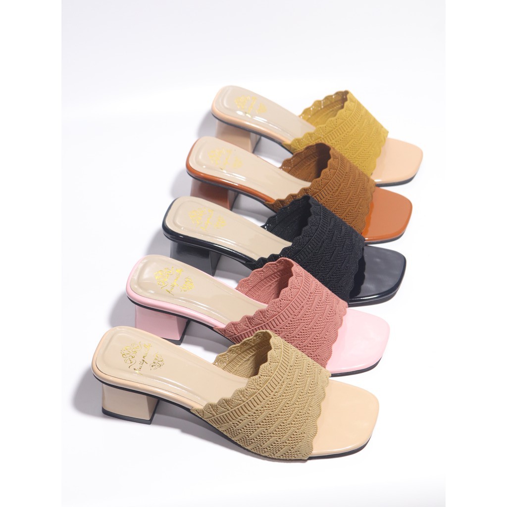 Sandal Hak Tahu Wanita Rajut Import JL04