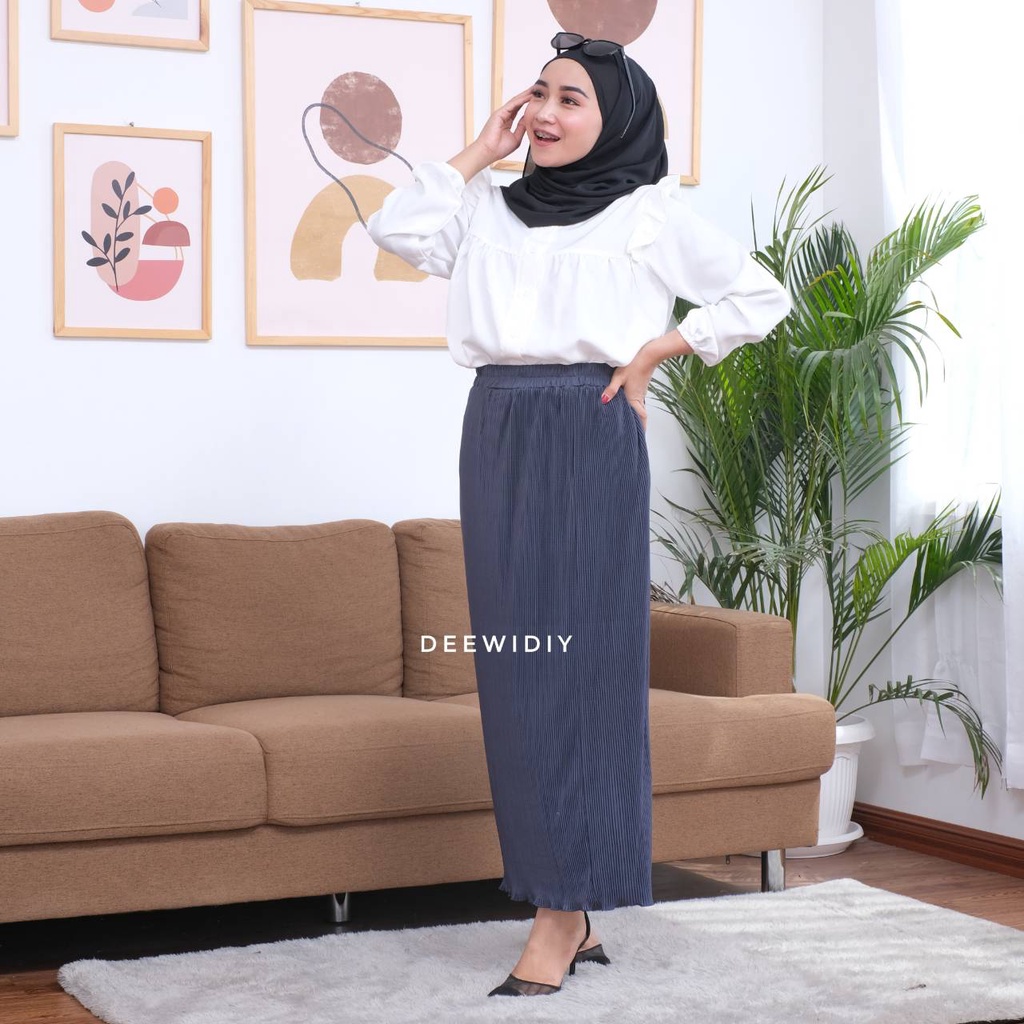 ROK PLISKET LIDI A LINE ROK PANJANG WANITA - DAILY PLEATS SKIRT (LIDI)