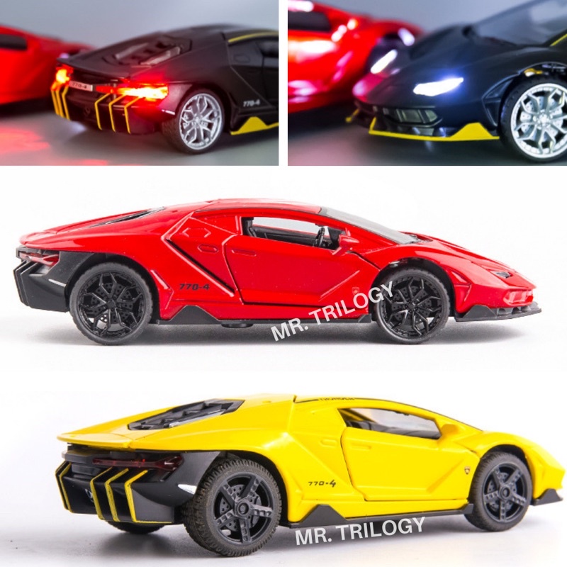 Diescast Mobil Lamborghini Centenario LP770 1:32 Miniatur Sport Car Koleksi Hobi Pria Mewah Kado Gift Hadiah