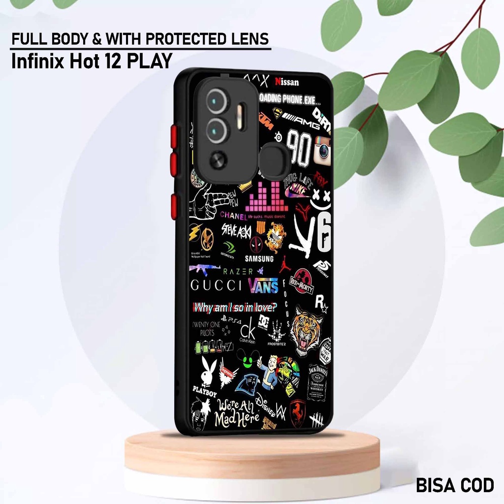 Case Infinix Hot 12 Play - Motif Case [ Aesth Sticker ] - Hardcase Infinix Hot 12 Play - Softcase In
