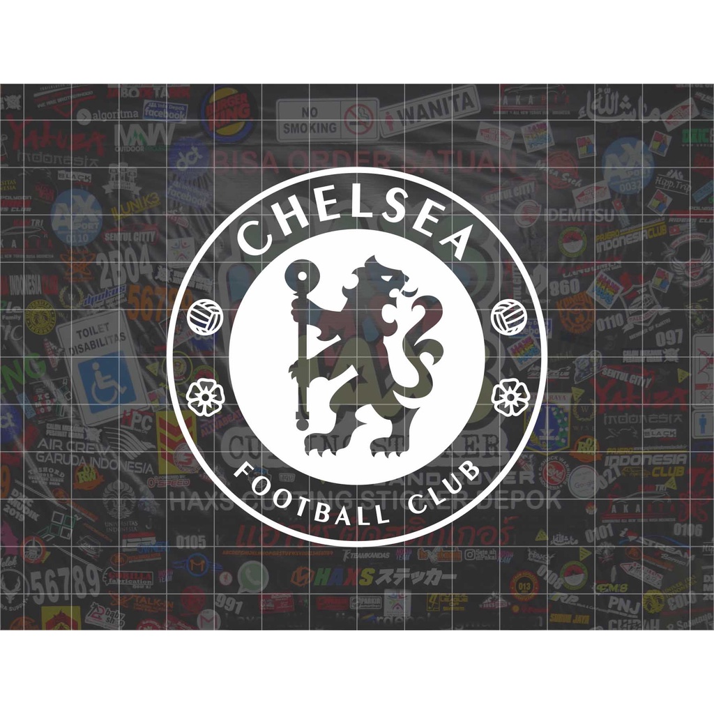 Cutting Sticker Chelsea Football Club Ukuran 8 Cm Mobil dan Motor