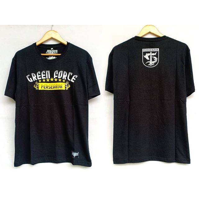 Kaos distro persebaya green force hitam