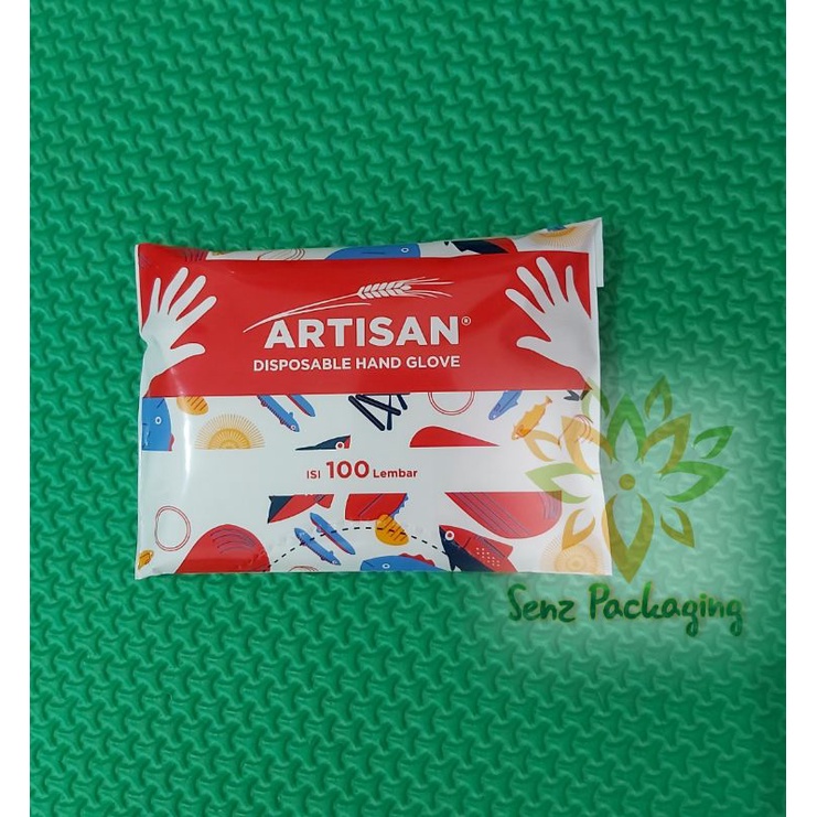 sarung tangan plastik ,hand glove isi 100 lbr,sarung tangan artisan isi 100lbr