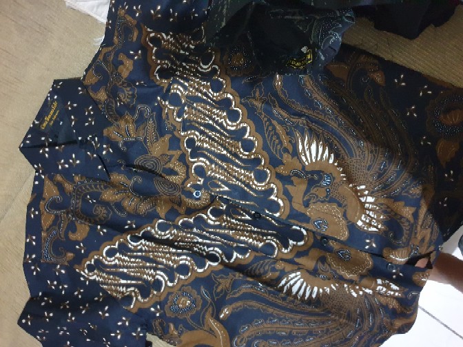 Dirgantara Pendek Kemeja Batik Pria Full Furing Bahan Katun Sragenan