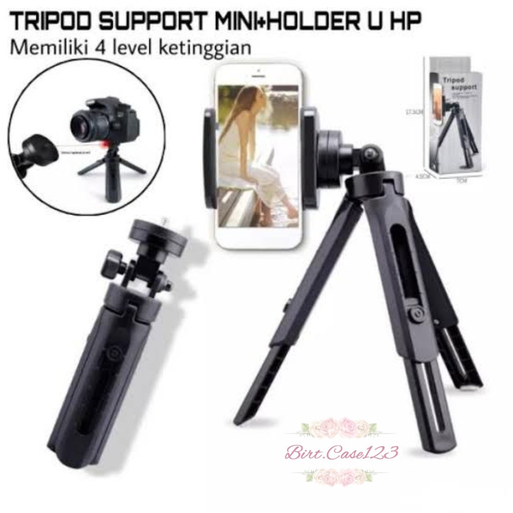 HD3 Tripod Support Tripod Mini Plus Holder TRIPOD SUPPORT MINI 4 LEVEL PHONE EXTENDABLE WITH HOLDER U universal PHONE HOLDER BC5978