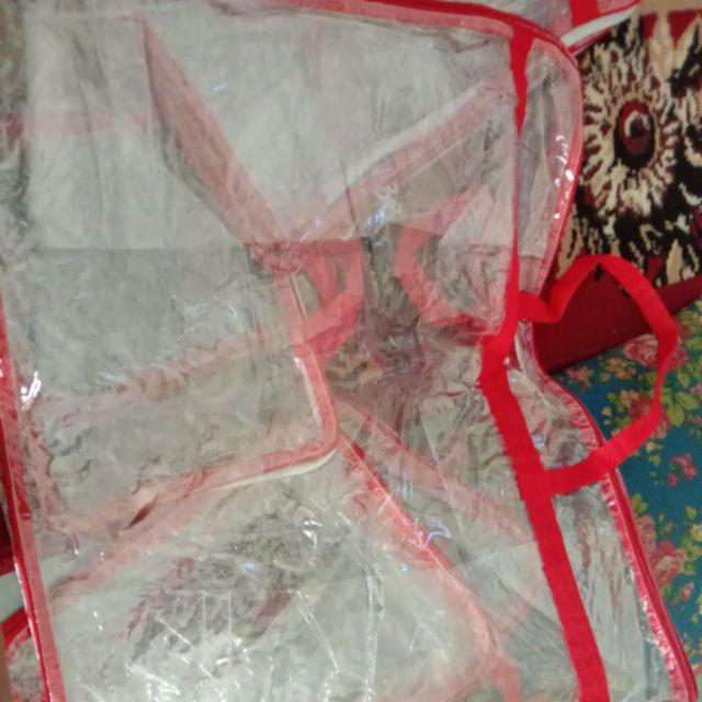 Tas Bedcover Plastik Mika / Tas Selimut - Size L 60cmx48cmx36cm