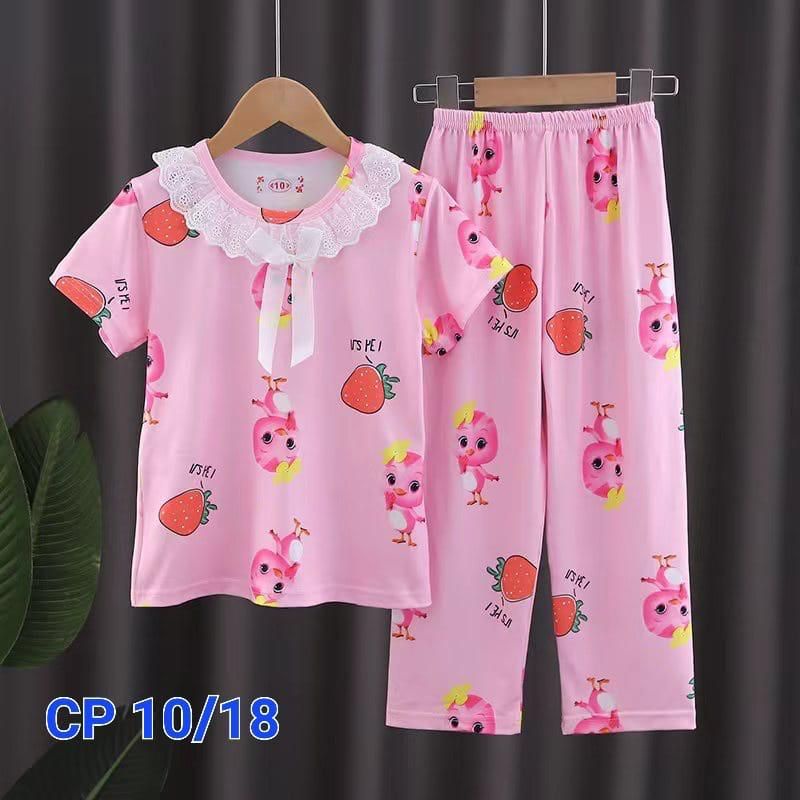 BAJU TIDUR ANAK IMPORT MURAH SETELAN PIYAMA SET CP/PP LENGAN C18-C1